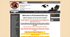 Desktop Screenshot of prairiewinddecoys.com